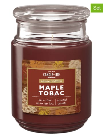 CANDLE-LITE Świece zapachowe (2 szt.) "Maple Tobac" - 2 x 510 g