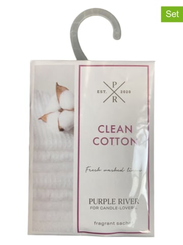 Purple River 2-delige set: geursachets "Clean Cotton" - 2x 18 g