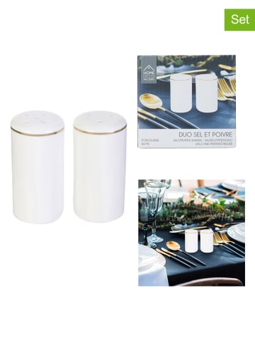 every ware 2-delige set: zout- & peperstrooier wit - 80ml
