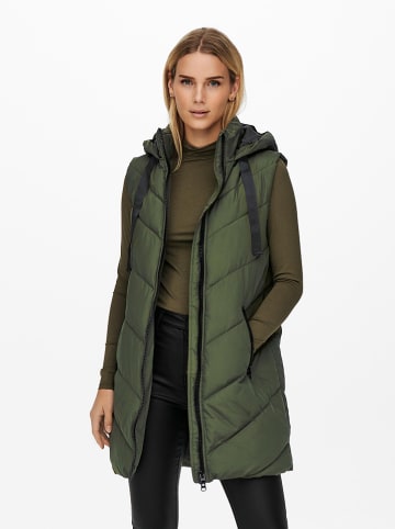 JDY Doorgestikte bodywarmer "Jdyskylar" donkergroen