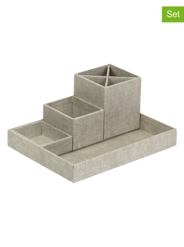 BigsoBox 4tlg. Set: Desktop-Organizer "Lena" in Beige