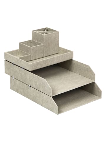BigsoBox 4tlg. Set: Desktop-Organizer "Lena" in Beige