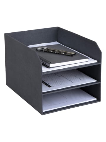 BigsoBox Organizer "Trey" w kolorze ciemnoszarym na dokumenty - 23 x 21 x 31,5 cm