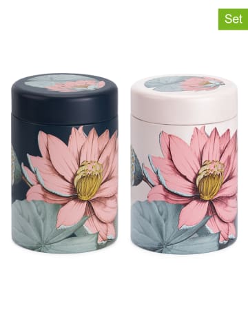 Eigenart 2-delige set: theecontainers "Padma" lichtroze/meerkleurig - 125 g