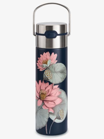Eigenart Edelstahl-Teeflasche "Leeza - Padma" in Rosa/ Dunkelblau - 500 ml