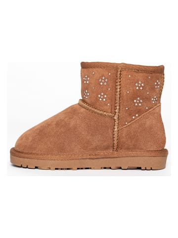 NICEBAY Leder-Winterboots "Maeve" in Braun