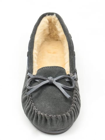NICEBAY Leren mocassins "Tauriel" grijs