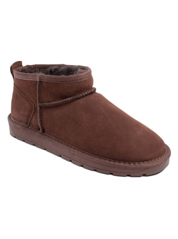 NICEBAY Leren winterboots "Mina" donkerbruin