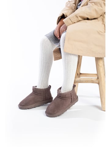 NICEBAY Leder-Winterboots "Minaki" in Altrosa