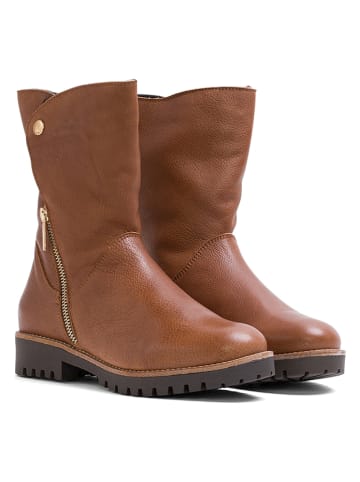 Bluegenex Leren boots lichtbruin