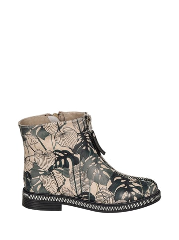 Streetfly Boots in Beige/ Schwarz/ Bunt