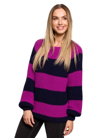made of emotion Pullover in Lila/ Dunkelblau