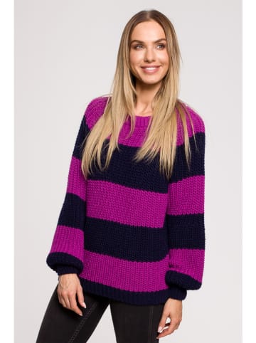made of emotion Pullover in Lila/ Schwarz