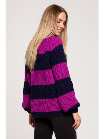 made of emotion Pullover in Lila/ Schwarz