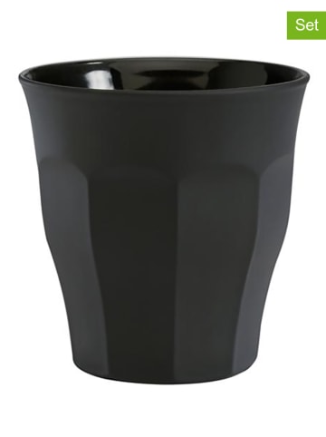Duralex Szklanki (6 szt.) "Picardie" w kolorze czarnym - 250 ml