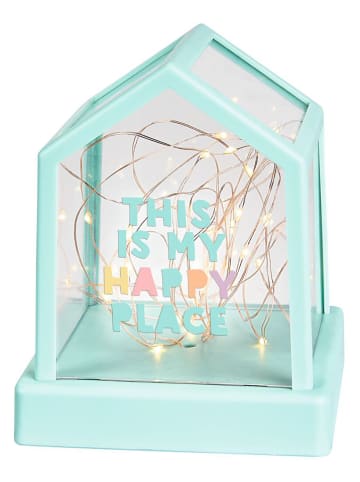 moses. LED-Dekoleuchte "Happy me" in Hellblau - (B)11,5 x (H)19 x (T)11,5 cm