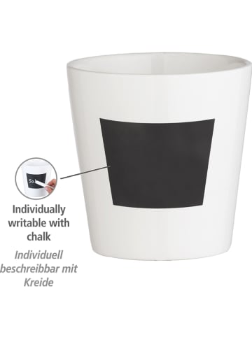 Wenko Kruidenpot "Waia" wit/zwart - (H)13 x Ø 13 cm