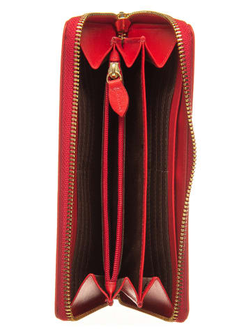 Braun Büffel Leren portemonnee rood - (B)19 x (H)10 x (D)2 cm
