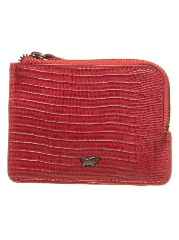Braun Büffel Skórzane portfel w kolorze czerwonym - (S)11 x (W)9 cm