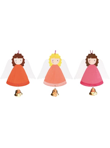 SUNNYSUE 6er-Set: Holzanhänger "Lockiges Engelchen"