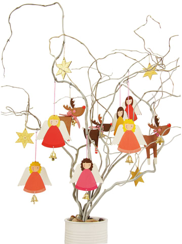 SUNNYSUE 6er-Set: Holzanhänger "Lockiges Engelchen"