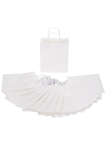 SUNNYSUE Papierowe torby (20 szt.) w kolorze białym - 16 x 5 x 12 cm