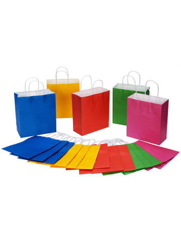 SUNNYSUE 5er-Set: Papiertüten in Bunt - (L)21 x (B)8 x (H)18 cm - ab 3 Jahren