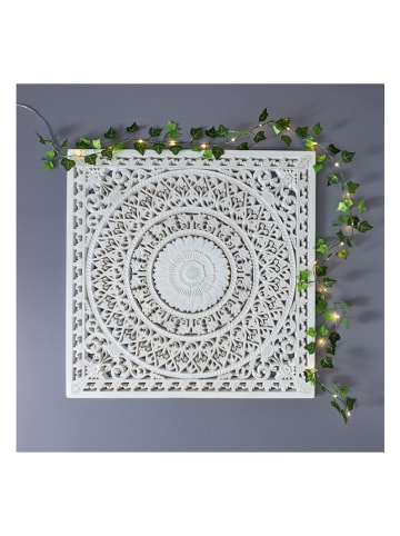 Ethnical Life Wanddekor in Weiß - (B)80 x (H)80 cm