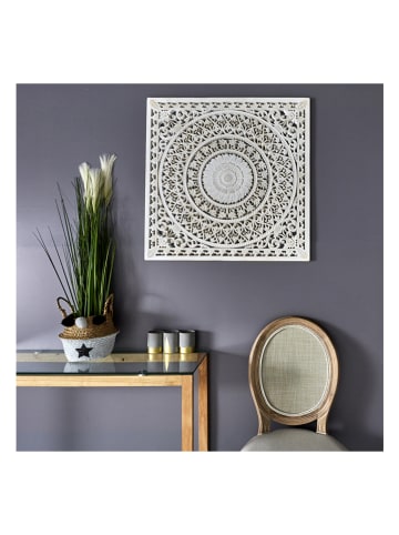 Ethnical Life Wanddekor in Weiß - (B)80 x (H)80 cm