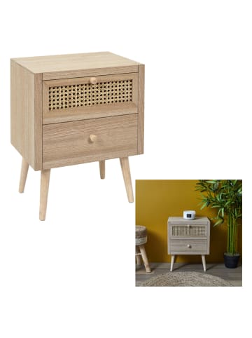 Ethnical Life Nachttisch in Natur - (B)50 x (H)40 x (T)30 cm