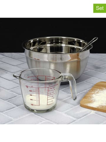 COOK CONCEPT 3-delige set: roestvrijstalen mengkommen