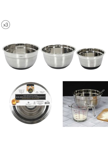 COOK CONCEPT Miski (3 szt.) w kolorze srebrnym