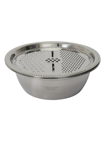 COOK CONCEPT Miska w kolorze srebrnym z sitkiem i tarką - 3,6 l