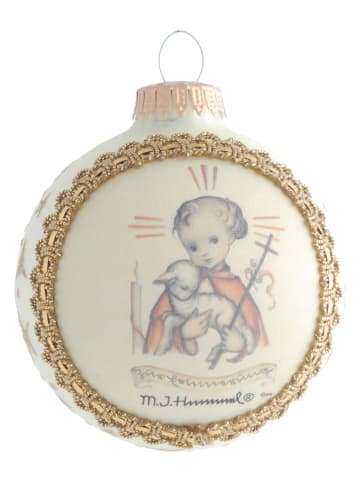 Krebs Glas Lauscha Kerstbal "De Goede Herder" goudkleurig - Ø 8 cm