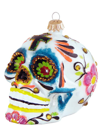 Krebs Glas Lauscha Kerstboomversiering "Skull" meerkleurig - (L)10 cm