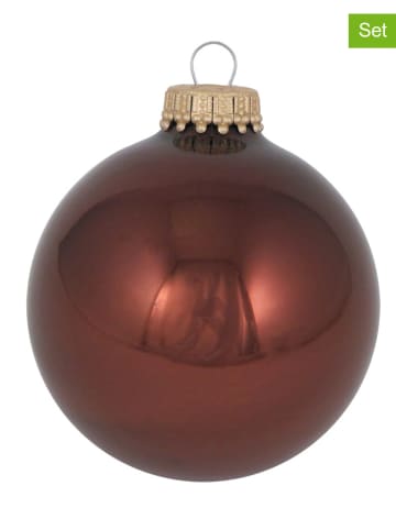 Krebs Glas Lauscha Kerstballen bruin - 8 stuks