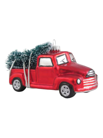 Krebs Glas Lauscha Kerstboomversiering "Historische Pickup" rood - (B)8 cm