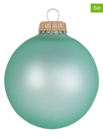 Krebs Glas Lauscha Kerstballen groen - 8 stuks