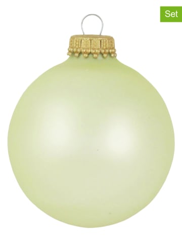 Krebs Glas Lauscha Kerstballen crème - 8 stuks