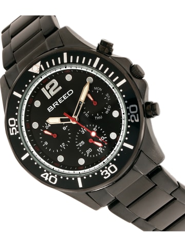 Breed Kwartshorloge "Pegasus" zwart