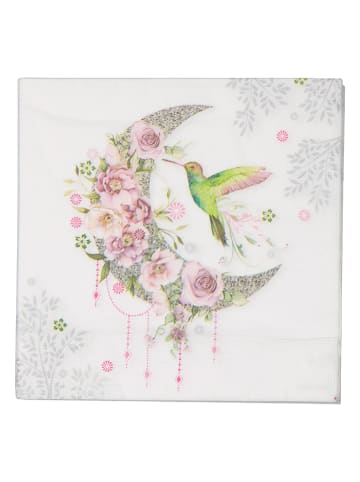 ppd Tafellaken "Hummingbird Moon" wit - (L)33 x (B) 33 cm