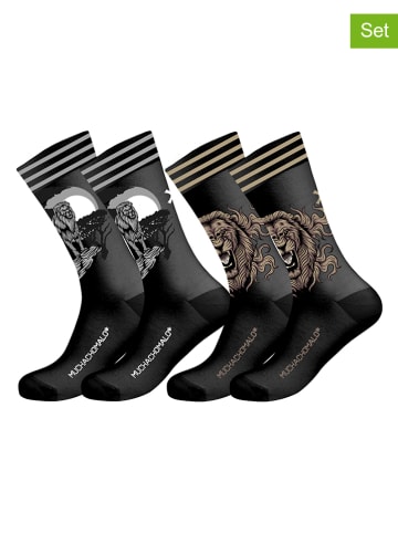 Muchachomalo 2-delige set: sokken zwart/meerkleurig