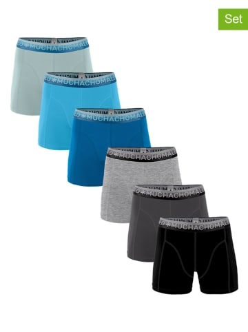 Muchachomalo 6-delige set: boxershorts blauw/zwart/grijs