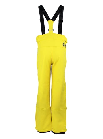 Peak Mountain Softshellowe spodnie narciarskie w kolorze żółtym