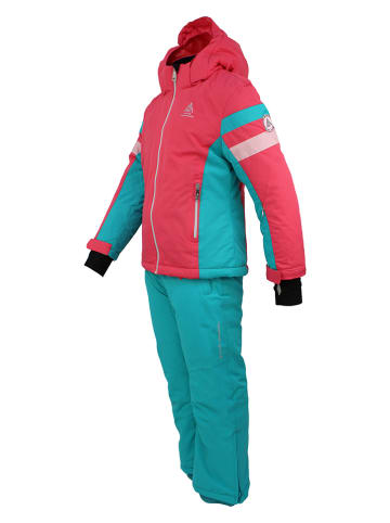 Peak Mountain 2-częściowy zestaw narciarski w kolorze różowo-turkusowym