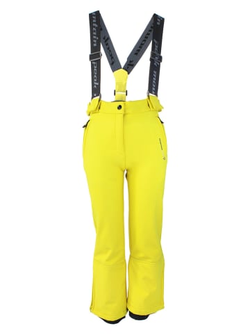 Peak Mountain Softshell-ski-/snowboardbroek geel