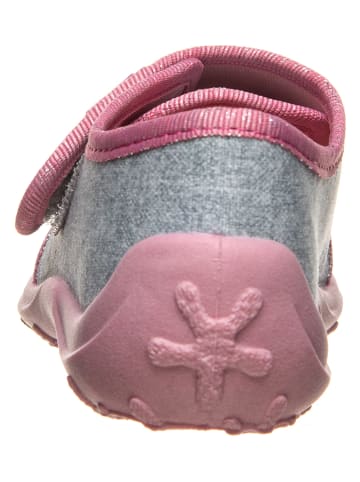 lamino Hausschuhe in Grau/ Rosa