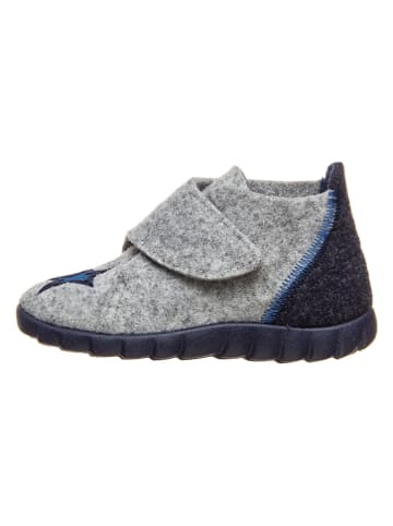 lamino Pantoffels lichtgrijs gemêleerd/donkerblauw