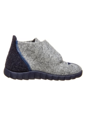 lamino Pantoffels lichtgrijs gemêleerd/donkerblauw