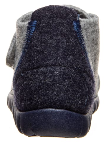 lamino Pantoffels lichtgrijs gemêleerd/donkerblauw